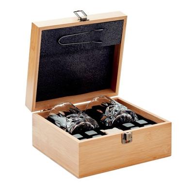 Inverness Bamboo Whiskey Glass Set