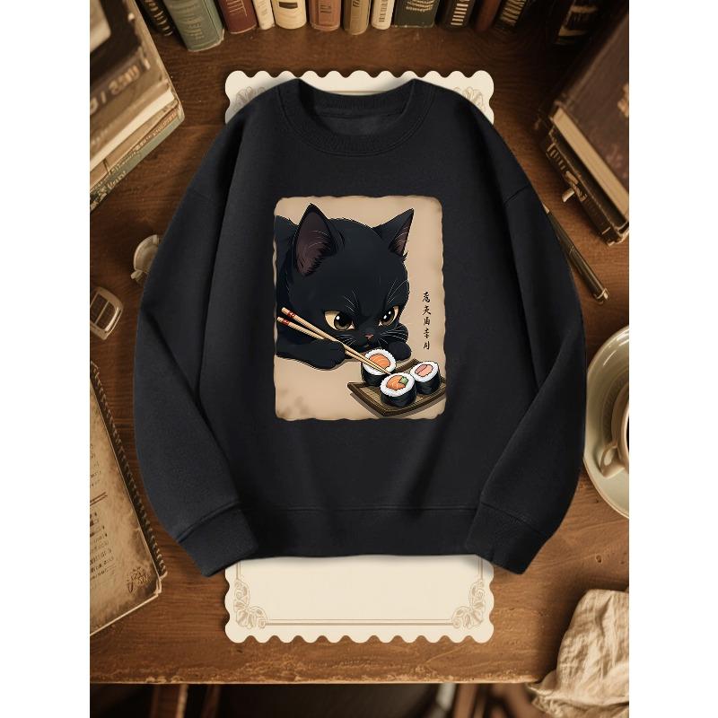 European sizes Kids  Fashion Round Neck Sweatshirt 110 чёрный