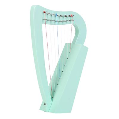 8 Strings Lyre Harp Solid Wood Mini Harp with Tuning Wrench Stringed Instrument for Kids and Adult Beginner