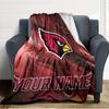 Name Custom Arizona Cardinals Print Flannel Blanket High Quality Warm Comfortable Cover for All Seasons Perfect for Gifts Home Decor