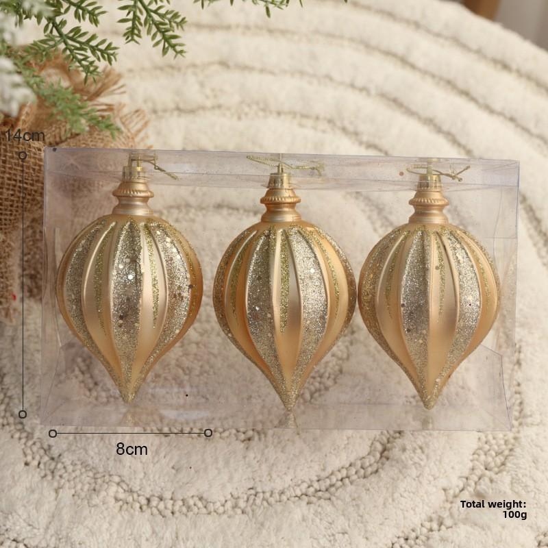 Dekorationen Weihnachtsbaum-Set mit PVC-Eichel-Zapfen-Ornamenten für Festlichkeiten