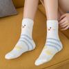 Animal Print Sleeping Socks Girls Female Hosiery Cute Floor Socks Mid-tube Socks Coral Fleece Socks