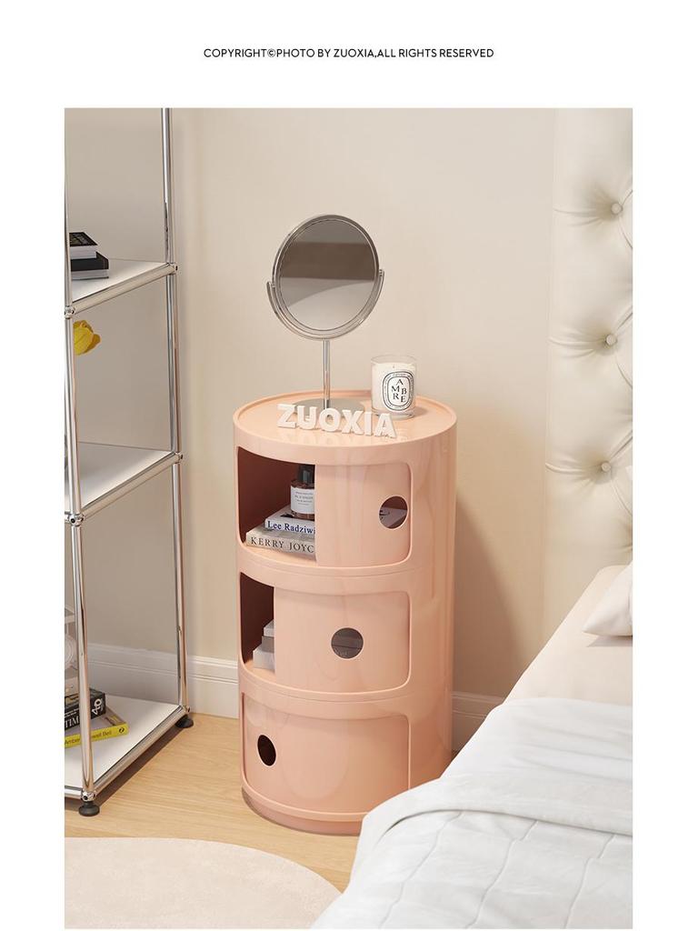 Haitian Nordic Modern White Minimalist Round Bedside Table