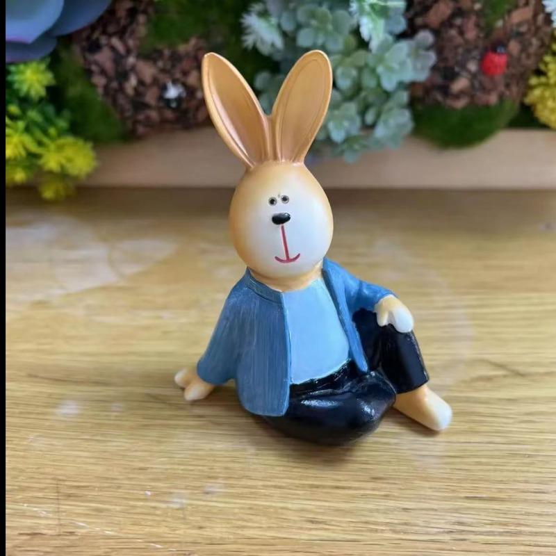 Couple-shaped Bread Rabbit Home Furniture Table Garden Balcony Decoration Flower Pot Rockery Miniature Landscape Landscaping