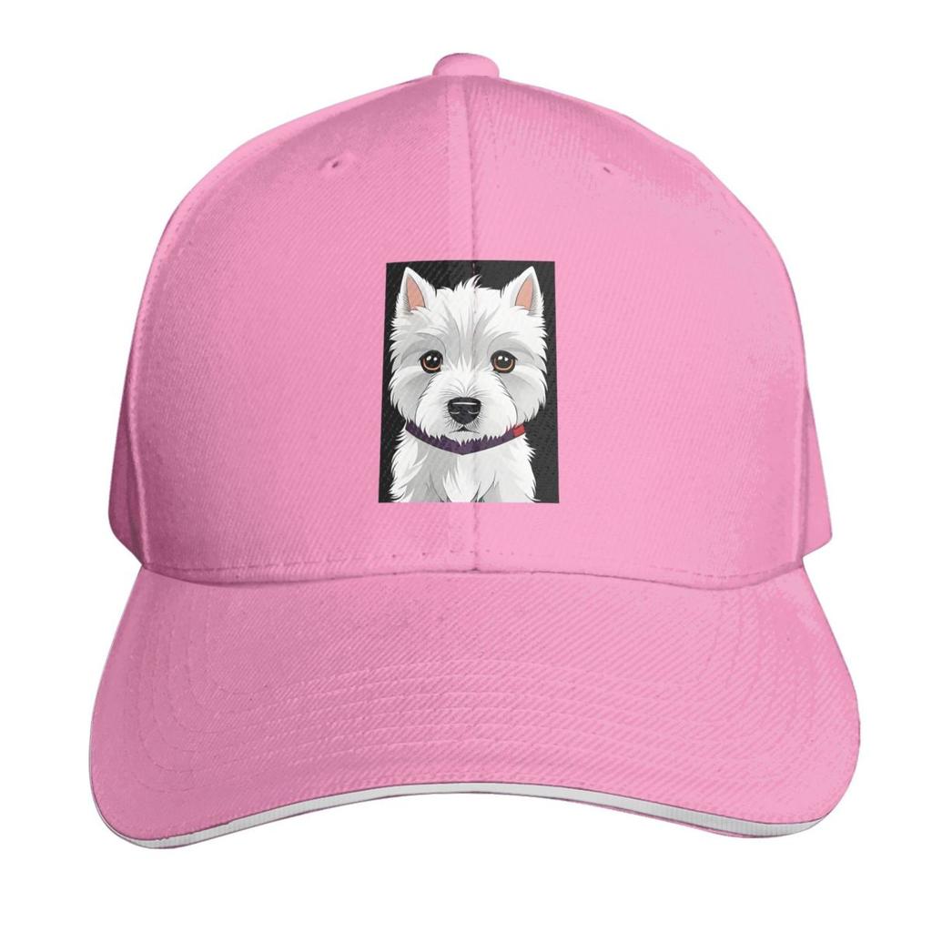 Peeking Dog West Highland White Terrier Cap Fashion Casual Baseball Caps Adjustable Hat Hip Hop Summer Unisex Baseball Hats