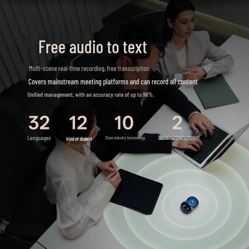 iFLYTEK AI Meeting Noise-Cancelling Wireless Bluetooth Earphones Pro 3
