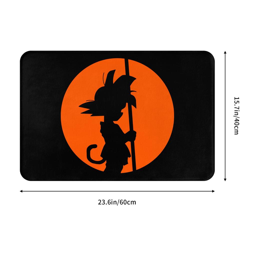 Cartoon Anime Gokus Logo Doormat Non-Slip Bathroom Kitchen Mat Bedroom Balcony Floor Door Entrance Carpet Rug