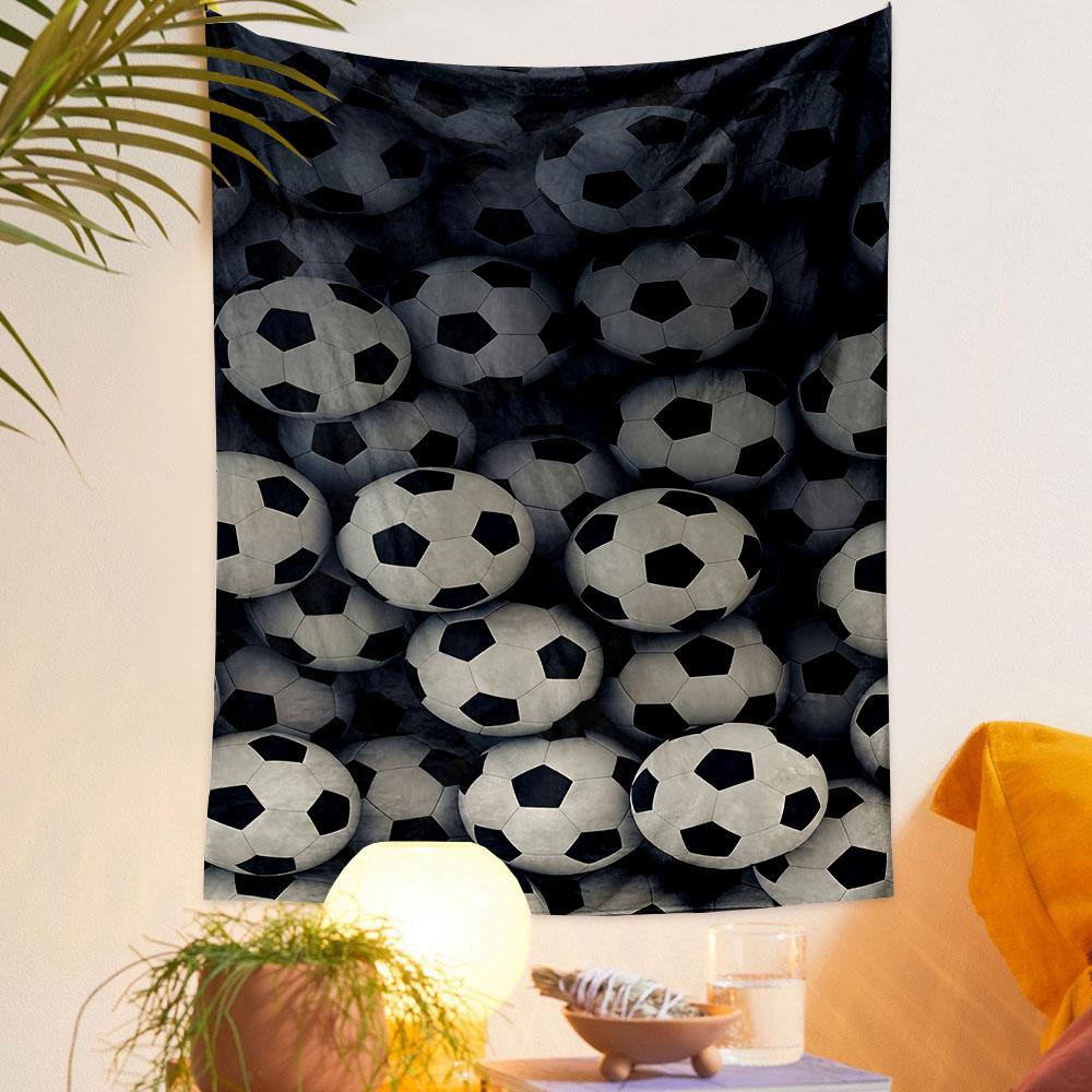 "Soccer Ball Pattern Tapestry" Patterned tapestry home decor, suitable for bedroom and living room, gift