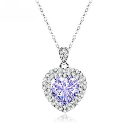 Heart Pendant Necklace Multiple Colour Fashion Wedding Engagement Jewelry