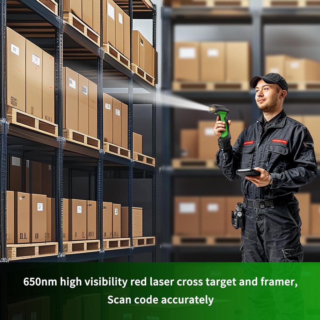 NETUM QR Code Rugged Wireless Bluetooth Barcode Reader with Honeywell Area Imaging Scan Drop Compatible with and iOS Scanner, 2D/1D Engine, 2600mAh,