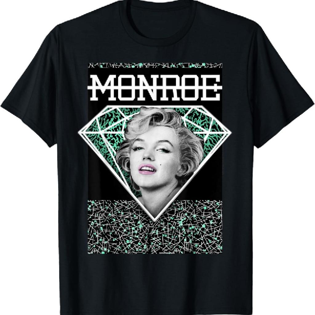 T-shirt con Occhi Luminosi e Diamanti di Marilyn Monroe