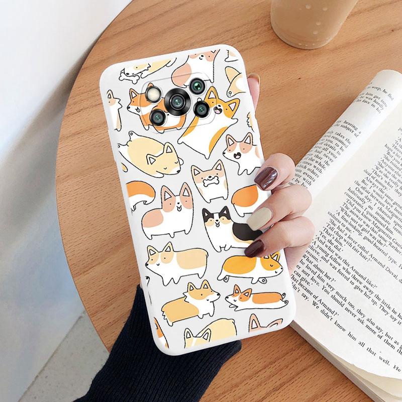 For Poco X3 Pro PocoX3 NFC Cover Cute Flower Phone Case For Xiaomi Poco X3 X 3 Fashion Dinosaur Silicone Bumper Soft TPU Coque