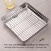 304 Stainless Steel Skewer Rack & Baking Pan for Air Fryer/Oven