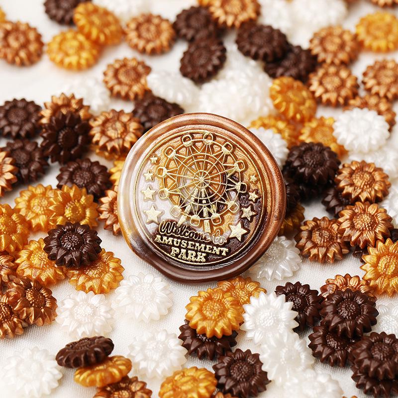 Huidisi Pearlescent Sunflower Mixed Color Sealing Wax Granules for Stamps