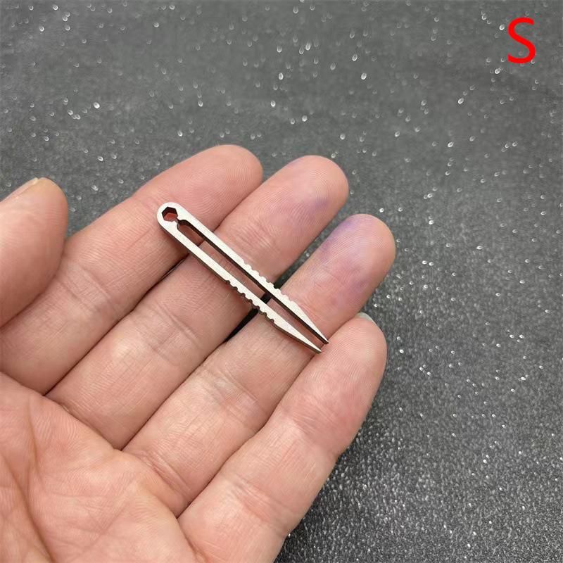 

Титановый зажим Tc4 пинцет Pick Up Clamping Edc многоцелевой гаджет профессиональный инструмент для отдыха на природе принадлежности для кемпинга S серебряный