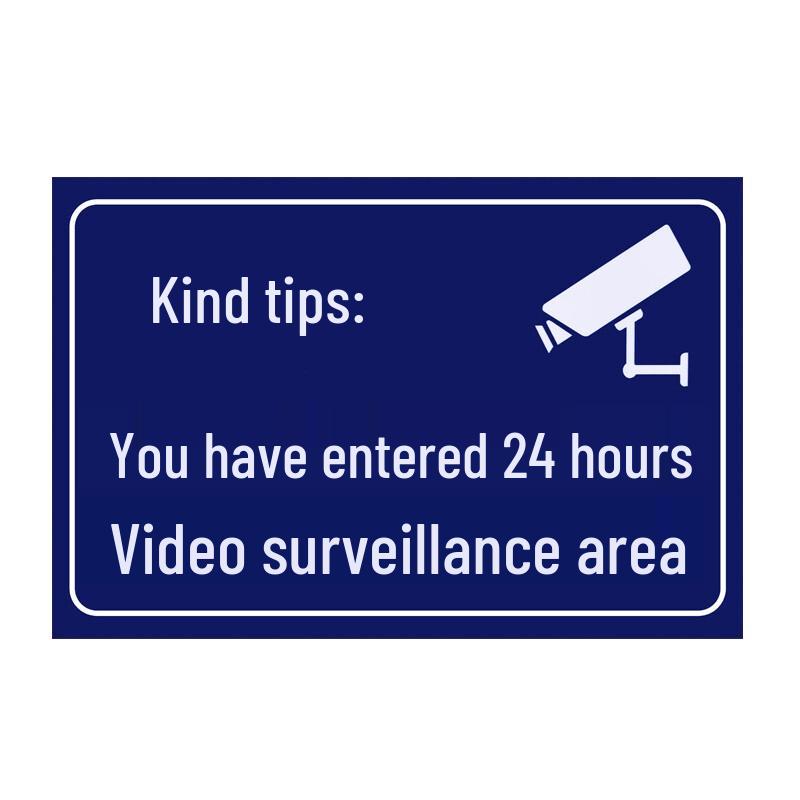 24-Hour Video Surveillance Area Warning Sign Standard