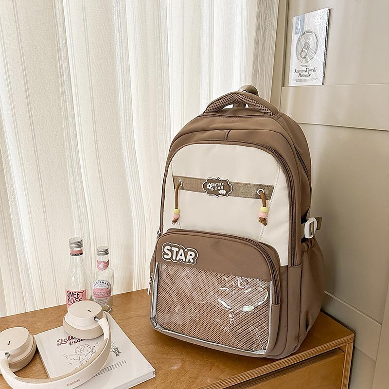 

High value, fresh and cute, multi-pocket backpack, student leisure, simple and large-capacity backpack.