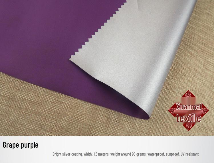 210T Silver-Coated Waterproof Dust Cover Fabric for Car, Tent, and UV Protection.