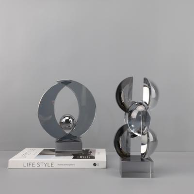 Glas Hantverk Geometrisk Halvcirkel Kristall Skulptur Klar Kristallkula Glas Dekorativa Figurer Heminredning Tillbehör