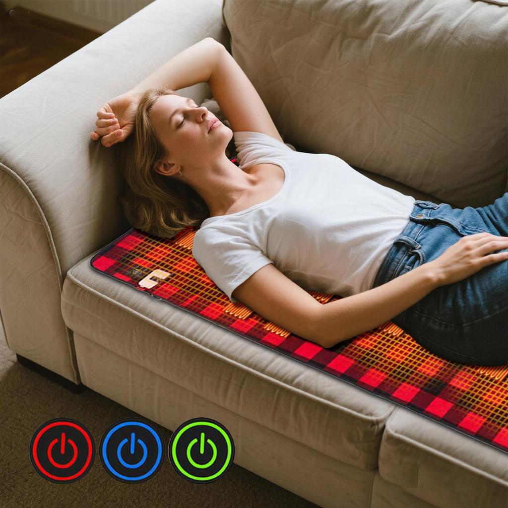 Heated Pad for Sleeping Bag Outdoor Camping 3 Speed Adjustment Winter Cotton USB Interfaces Electric Heating Sleeping Pad