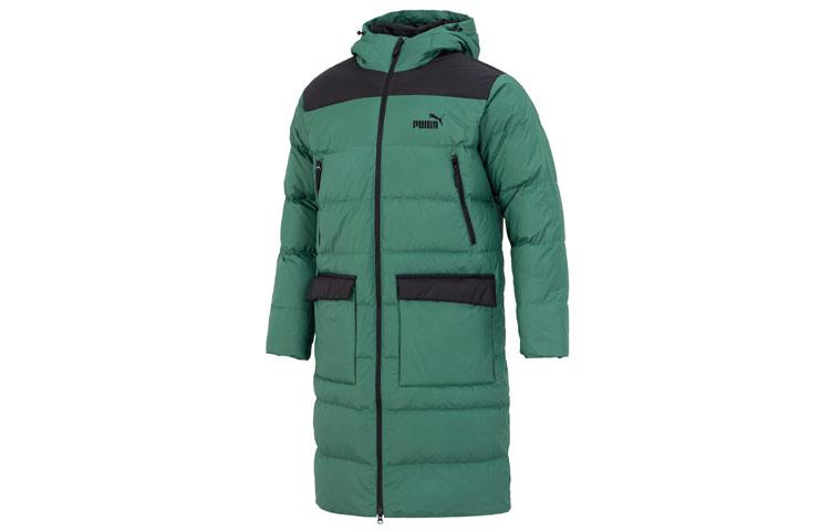 Men's Jacket PUMA Hooded Long-Sleeved Down Jacket Men's Green