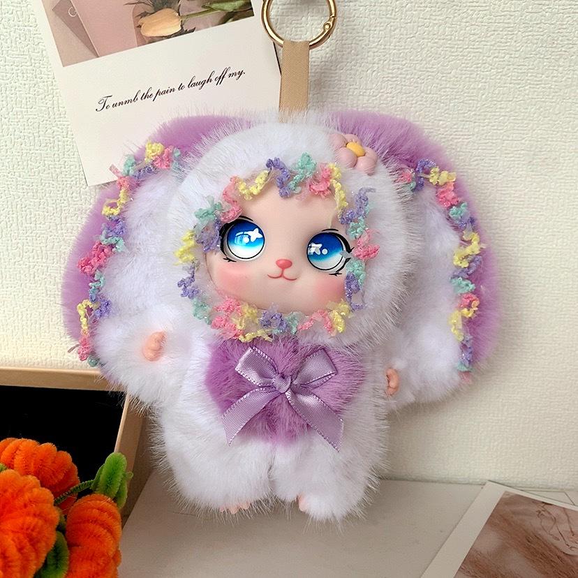Plush Lolita Rabbit Pendant with Lace Ears
