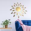 Home Decor Background Decoration Mirror Surface Sticker Wall Decals Wallpaper Sun Flower Sticker