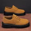 Herrskor höst nya vardagliga mångsidiga små läderskor låga arbetsskor slitstarka herr Martin-kängor mode