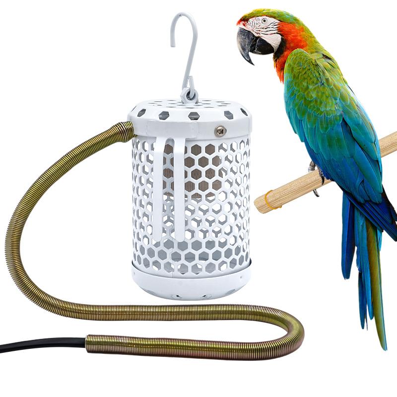 

Pet Parrot Heater Preservation Cage Heating Lamp Anti-bite Anti-scalding Reptile Warm Lights Accessories Bird Supplies 220V EU plug