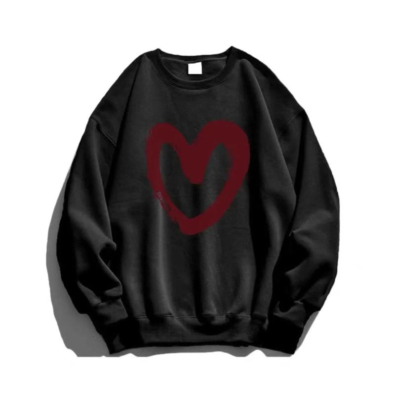 

Американский Ретро Весна Осень Женский Новый Сплайсинг Пуловеры Круглый Вырез С Принтом Модный Повседневный Топ с Длинным Рукавом M чёрный