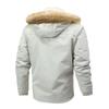 Spring and Autumn Leisure Plush Waterproof Medium To Long Men's Hooded Windbreaker Coat