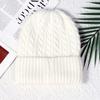 Angola rabbit fur warm solid color light board autumn and winter versatile candy color vertical stripe knitted hat women