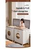 Large Capacity Foldable Clothing Storage Box with Wheels and Flip-Top