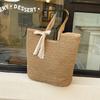Large Capacity Bag Women's Summer New Casual Shoulder Woven Straw Bag Commuter Vacation Beach Bag