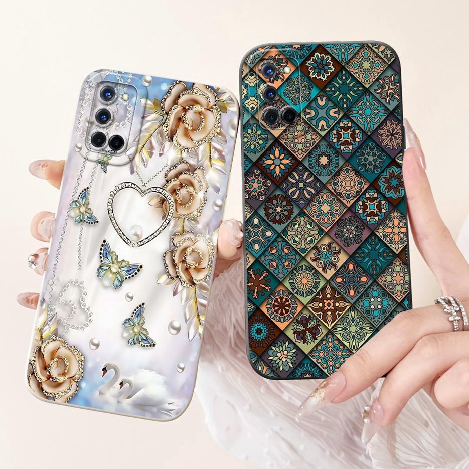 For Oppo A52 A72 A92 Case Stylish Flowers Cute Painted Cover Soft TPU Matte Phone Case For Oppo A92 A 52 72 OppoA52 OppoA72 Bags