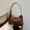 Street Style Pu Leather Small Square Shoulder Bag With Zipper Closure For Daily Wear