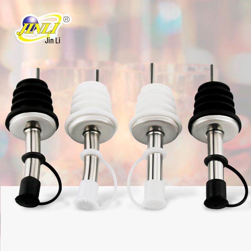 Stainless Steel Wine & Oil Bottle Stopper with Silicone Seal, Dust Cap, and Breathable Tube