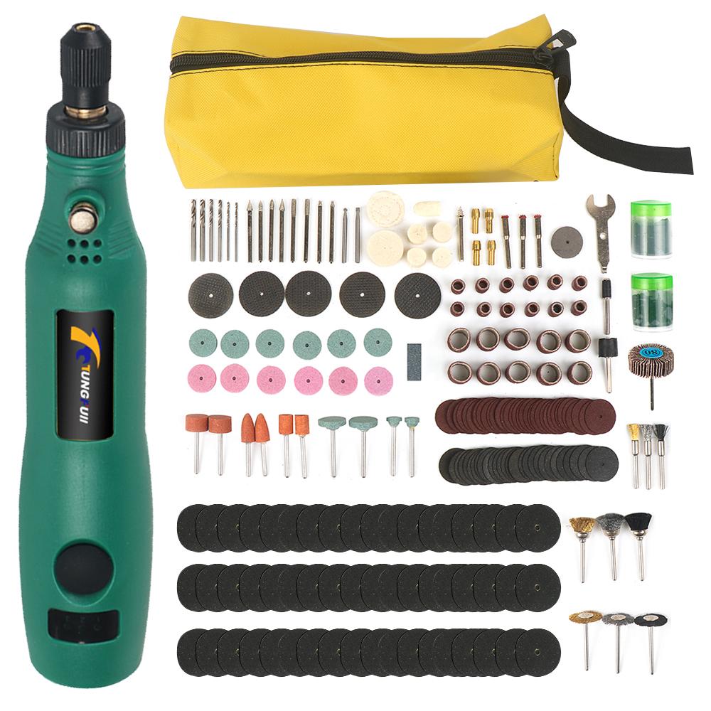 Tungfull Mini Cordless Rotary Tool Handheld 3.7V Drill Power Rotary Tool Mini Drill for Engraving, Sanding, Polishing, Carving