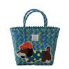 Handmade Dachshund Cartoon Rattan Tote: Woven Vegetable Basket for Work & Commute