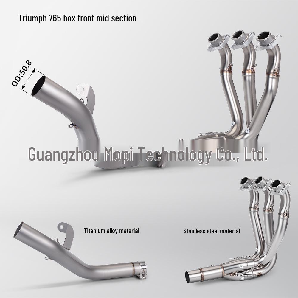 Triumph 765 Titanium Alloy Exhaust System Set (2017-2024) - Non-Destructive Install