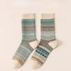 Mid-calf Socks, Thickened and Warm in Ethnic Style, Retro Double-needle Socks for Autumn and Winter, Long Socks, Thick Thread Pile Socks