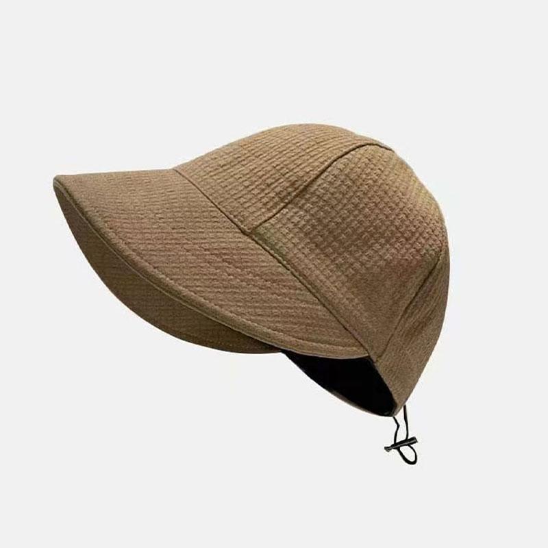 Waffle Pattern Casual Versatile Bucket Hat Fashionable Sunshade And Uv Protection