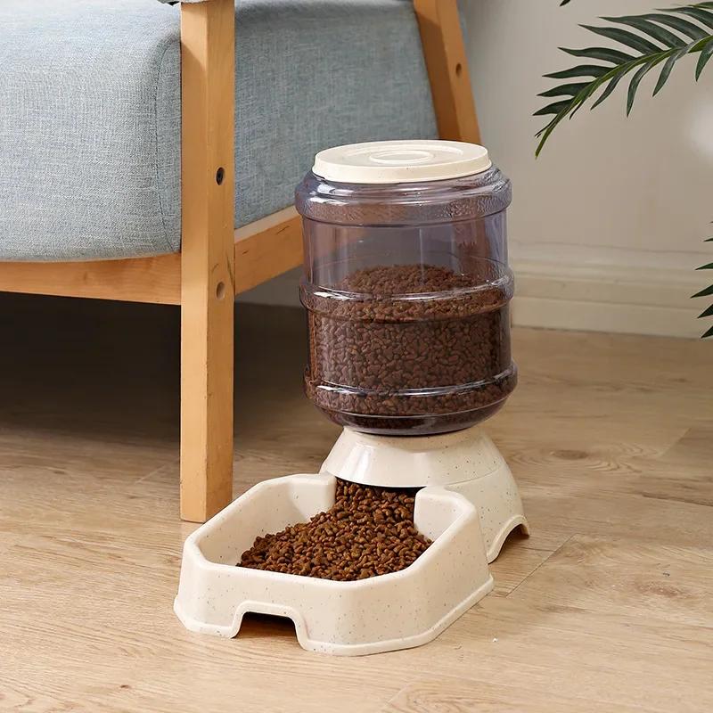 3.8L Large Capacity Pet Water Dispenser Dog Automatic Feeding Small Dog Food Bowl Simulation Drinking Bottle Device Home Decor