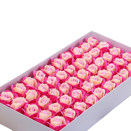 50 bucăți 3 straturi de flori de săpun cu miros de trandafir simulat, cadou de aniversare de Crăciun de Valentine