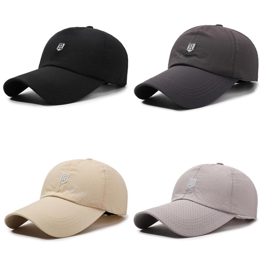 Embroidery R Letter Baseball Cap Outdoors Sun Protection Breathable Peaked Hat