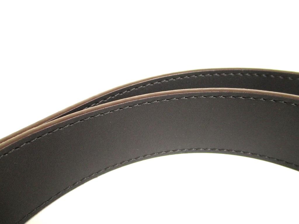 Authentischer LOUIS VUITTON Damier Braun Gold Schnalle Gürtel Taillenweite 75-85cm S #9812 Generalüberholt