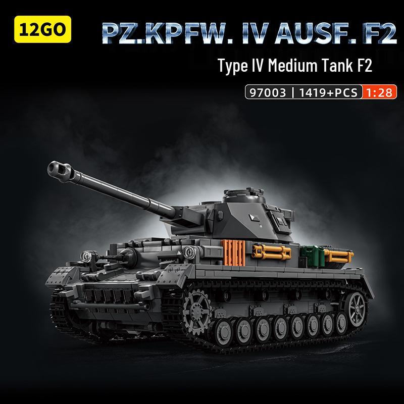 Tiger 97001 Heavy Tank Military Model Building Kit with Minifigures