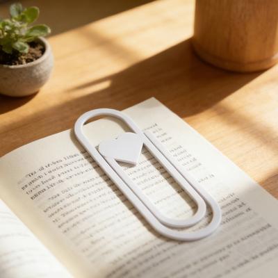 Yousheng Herzförmige Übertriebene Büroklammer Lesezeichen PLA Seitenmarkierer Romantisches Geschenk für Buchliebhaber Einzigartiges Lesezubehör für Notizbücher Planer