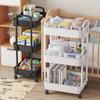 Multi-layer Mobile Storage Rack Trolley Organizer With Plastic Wheels  for Household  Bedroom Kitchen Bookshelf  Storage Rack