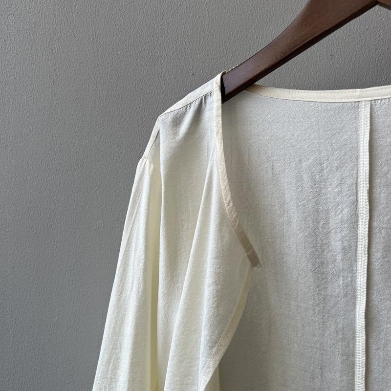 Round Neck One Button Sun Shirt Women's Spring and Summer Loose Cardigan Seven-tenths Sleeve Cardigan